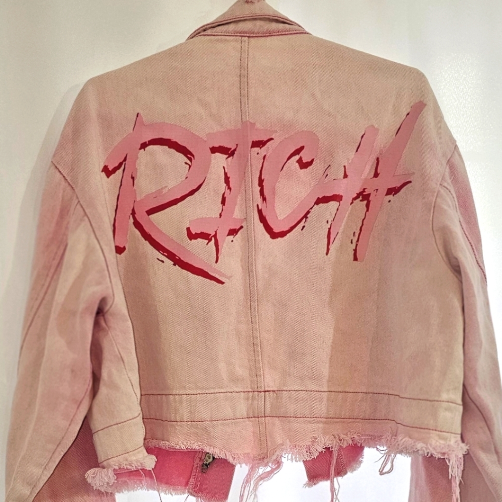 Pink Distressed Jacket - Picture 2 of 3